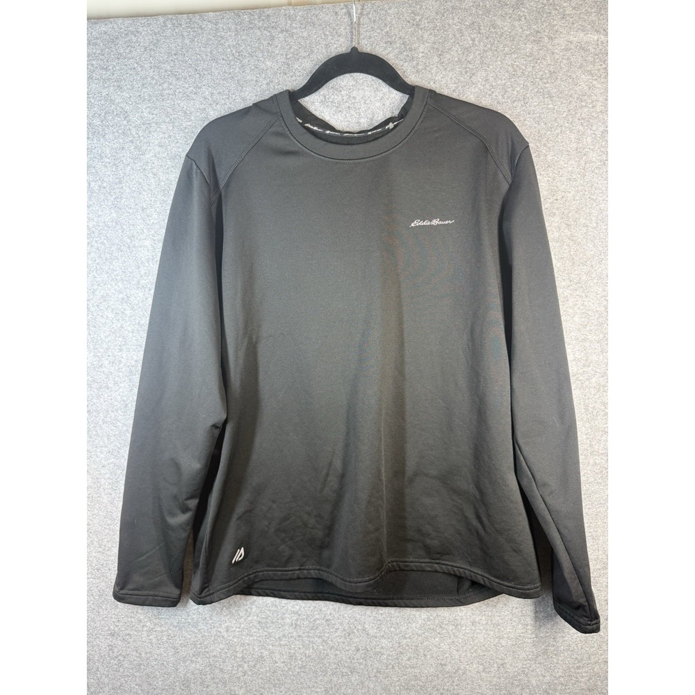 Eddie Bauer FreeDry Mens XL Black Long Sleeve Performance Stretch Shirt